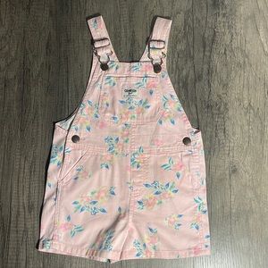 BUNDLE- Guess dress- Jean Peach glitter TuTu, Osh-Kosh pink, DKNY jean coveralls